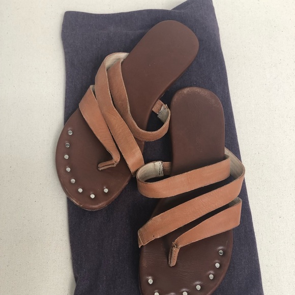 Matt Bernson Shoes - Matt Bernson Cognac Leather Strappy Sandals